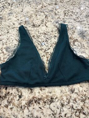 Victoria's Secret Deep Teal Lace-Trim Bralette